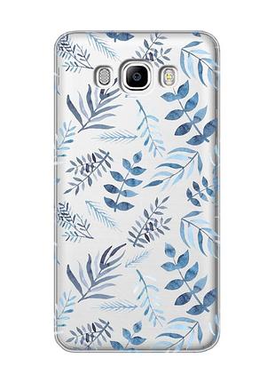 Прозорий чохол на samsung galaxy j7(2016) j710 :: рослинний фон (принт 276)