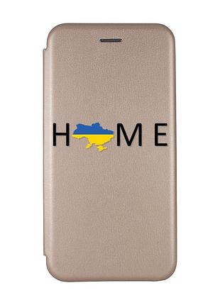 Чохол-книжка з малюнком для xiaomi redmi note 8 pro золотий :: дім україна (принт 72)