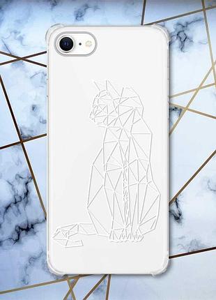 Чехол с утолщёнными углами на iphone 7/8/se 2020 :: кошечка (принт 125)