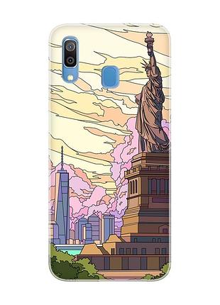 Чехол для samsung galaxy a30 (2019)/a20 (2019) :: статуя свободы (принт 331)