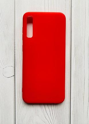 Силиконовый матовый чехол для samsung galaxy а50 (2019) а505 красный