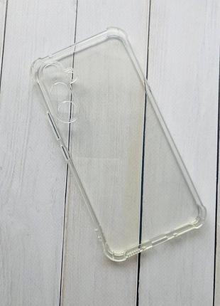 Прозорий силіконовий чохол із потовщеними кутами на samsung a54 5g/a546