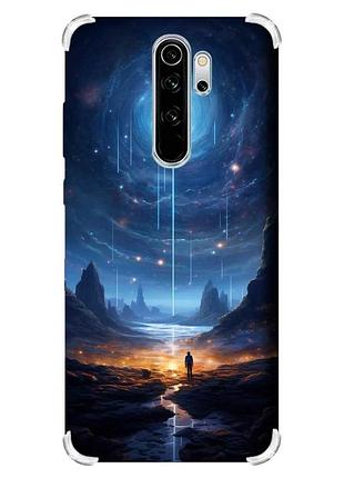 Чохол з потовщеними кутами на xiaomi redmi note 8 pro :: космос (принт 244)