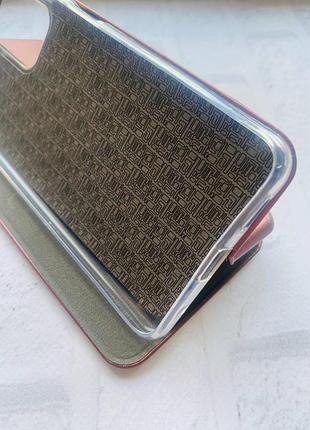 Чехол-книжка с рисунком для xiaomi redmi note 10 pro/10 pro max бордовый :: путешествия. штампы (принт 2