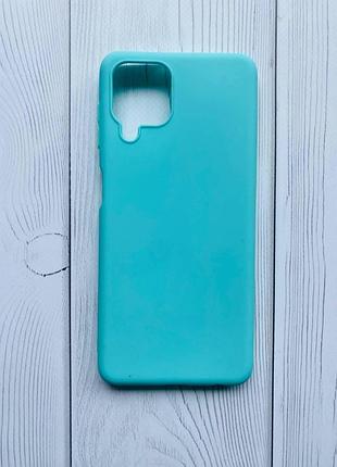 Силиконовый матовый чехол для samsung galaxy a22 4g / m32 / m22 бирюзовый