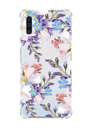 Чохол з потовщеними кутами на samsung galaxy а50 (2019) а505 :: квітковий малюнок (принт 272)