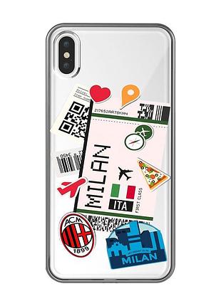 Прозорий чохол на iphone xs max :: подорожі. італія (принт 325)