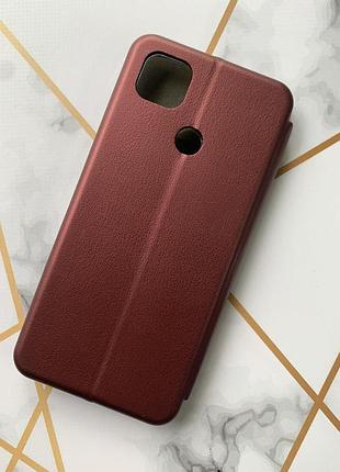 Чехол-книжка с рисунком для xiaomi redmi 9c/10a бордовый :: девушка с рюкзаком (принт 30) 2