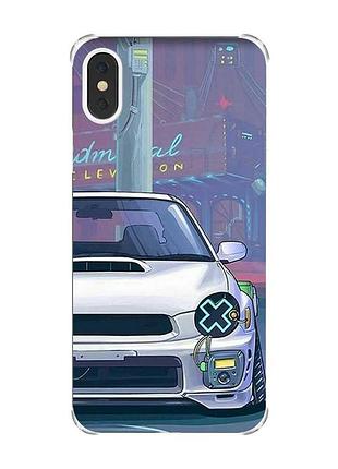 Чохол з потовщеними кутами на iphone x/xs :: авто аніме (принт 239)