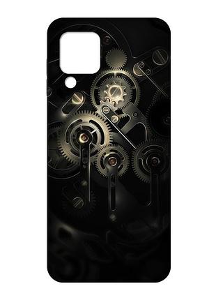 Матовый чехол с розовыми боками на samsung galaxy m32/a22/m22 4g :: механизм (принт 238)