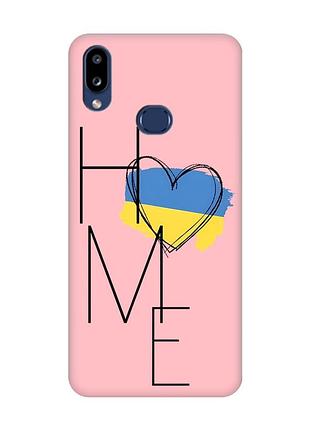 Матовый розовый чехол на samsung galaxy a10s (a107) :: дом украина (принт 353)