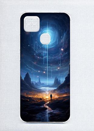 Чехол с утолщёнными углами на xiaomi redmi 9c/10a :: космос (принт 244)