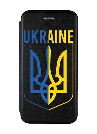 Чохол-книжка з малюнком для xiaomi redmi note 8 pro чорний :: тризуб (патріотичний принт 254)