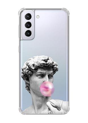 Чохол з потовщеними кутами на samsung galaxy s21 plus :: скульптура (принт 352)