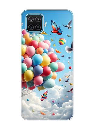 Чехол на samsung galaxy a12 4g :: воздушные шарики (принт 365)