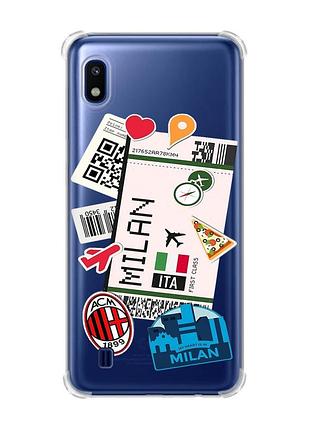 Чехол с утолщёнными углами для samsung galaxy a10 (2019)/a105 :: путешествия. италия (принт 325)