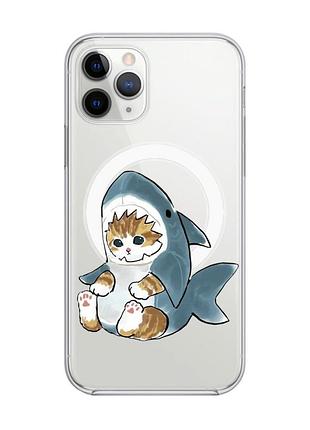 Магнітний чохол на iphone 11 pro max із підтримкою magsafe :: кошеня (принт 120)