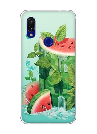 Чехол с утолщёнными углами на xiaomi redmi 7 :: арбузный айсберг /принт 339/