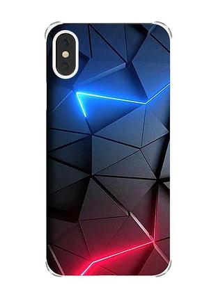 Чохол з потовщеними кутами на iphone x/xs :: рельєфний фон (принт 36)