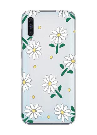 Прозорий чохол на samsung galaxy a50 (2019) a505/a30s :: ромашки (принт 368)