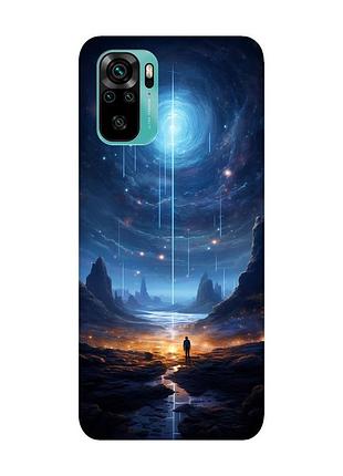 Чохол з чорними боками на xiaomi redmi note 10 / note 10s :: космос (принт 244)