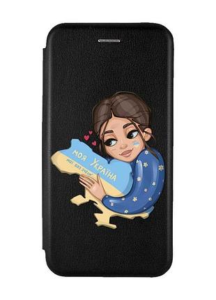 Чохол-книжка з малюнком на iphone 7 plus/8 plus :: чорний :: моя україна (принт 2)