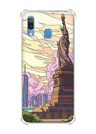 Чохол з потовщеними кутами на samsung galaxy a30 (2019)/a20 (2019) статуя свободи (принт 331)