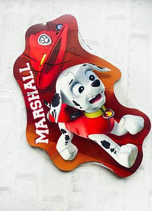 Дерев'яний пазл маршал (marshall) щенячий патруль (з 10 елементів)