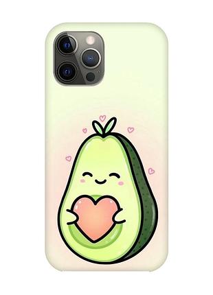 Чохол на iphone 12 pro max :: кавай авокадо з сердечком (принт 310)
