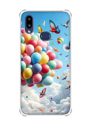 Чехол с утолщенными углами на samsung galaxy a10s (a107) :: воздушные шарики (принт 365)