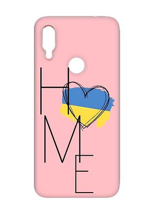 Матовий рожевий чохол на xiaomi redmi note 7/7 pro :: дім україна /принт 353/