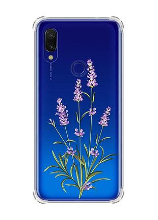 Чохол з потовщеними кутами на xiaomi redmi 7 :: гілочки лаванди /принт 266/