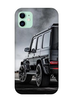 Магнитный чехол на iphone 11 с поддержкой magsafe :: авто чёрное (принт 235)
