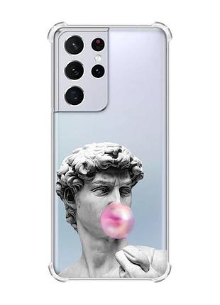 Чехол с утолщёнными углами на samsung galaxy s21 ultra :: скульптура (принт 352)