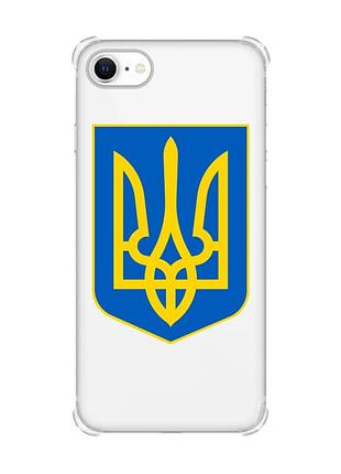 Чохол з потовщеними кутами на iphone 7/ 7s/ 8/ 8s :: тризуб україна (принт 256)