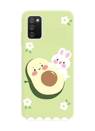 Чехол на samsung galaxy a03s :: авокадо и зайчонок (принт 311)