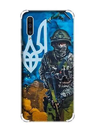 Чехол с утолщёнными углами на samsung galaxy а50 (2019) а505 :: защитник (принт 349)