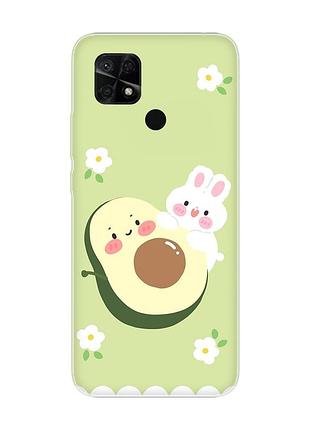 Чехол на xiaomi redmi 10c :: авокадо и зайчонок (принт 311)