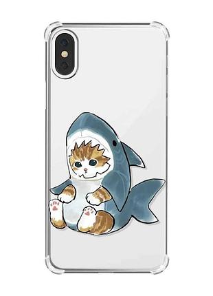 Чохол з потовщеними кутами на iphone x/xs :: кошеня (принт 120)