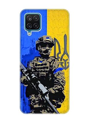 Чохол на samsung galaxy a12 4g :: солдат (патріотичний принт 350)