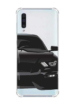 Чохол з потовщеними кутами на samsung galaxy а50 (2019) а505 :: авто чорне (принт 232)