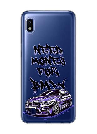 Прозрачный чехол на samsung galaxy a10 (2019) a105 :: хочу бмв (принт 386)