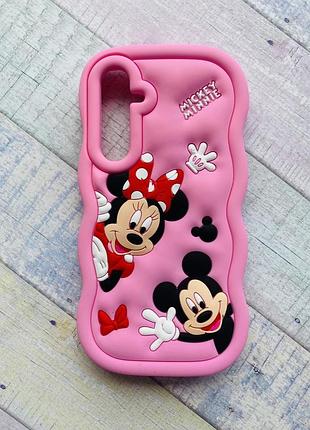 Чохол силіконовий 3d case для samsung galaxy a35 (a356) міккі маус і мінні