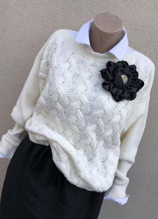 В'язана в коси,ажурна,тепла кофта,светр,вінтажні джемпер,італія