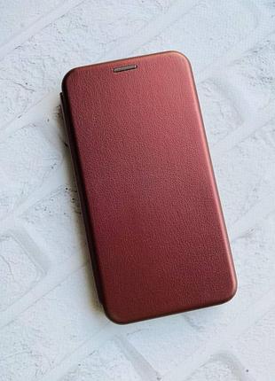Чехол-книжка на iphone xr бордовый