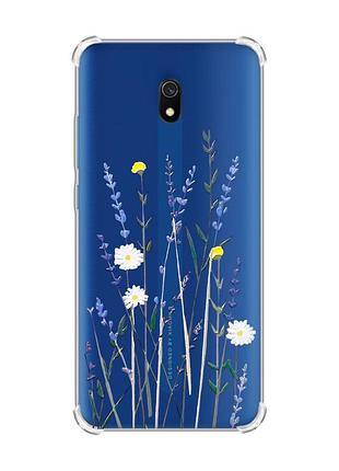 Чохол з потовщеними кутами на xiaomi redmi 8a :: польові квіти (принт 270)