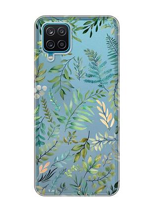 Прозорий чохол на samsung galaxy a12 4g :: рослинний фон (принт 377)