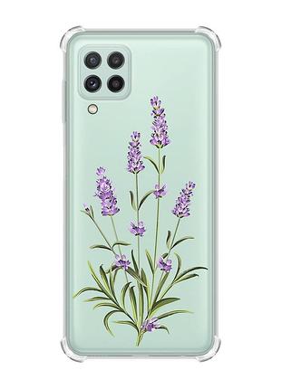 Чохол із потовщеними кутами на samsung galaxy a22 5g / a22s 5g :: гілочки лаванди (принт 266)