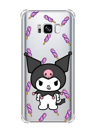 Чехол с утолщёнными углами на samsung galaxy s8 куроми (принт 390)
