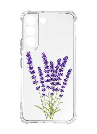 Чехол с утолщёнными углами на samsung galaxy s22 :: лаванда (принт 28)